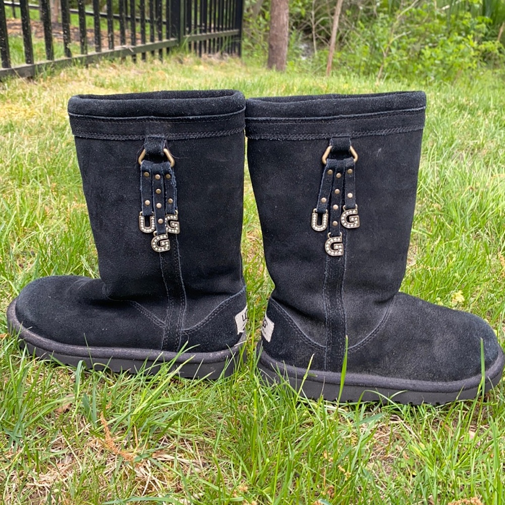 UGG girls’ black tall boots size 13